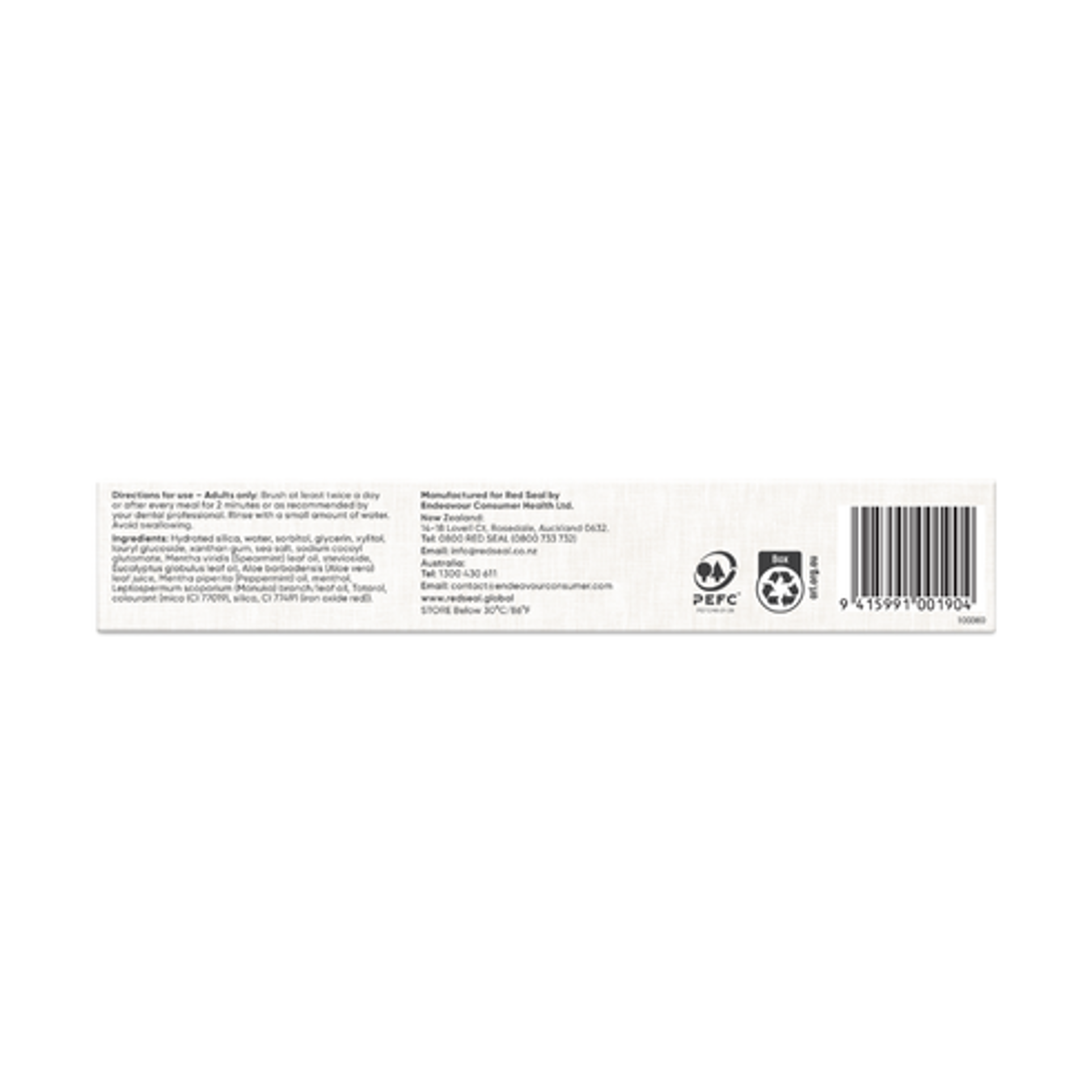 Red Seal Whitening Toothpaste Fluoride-free